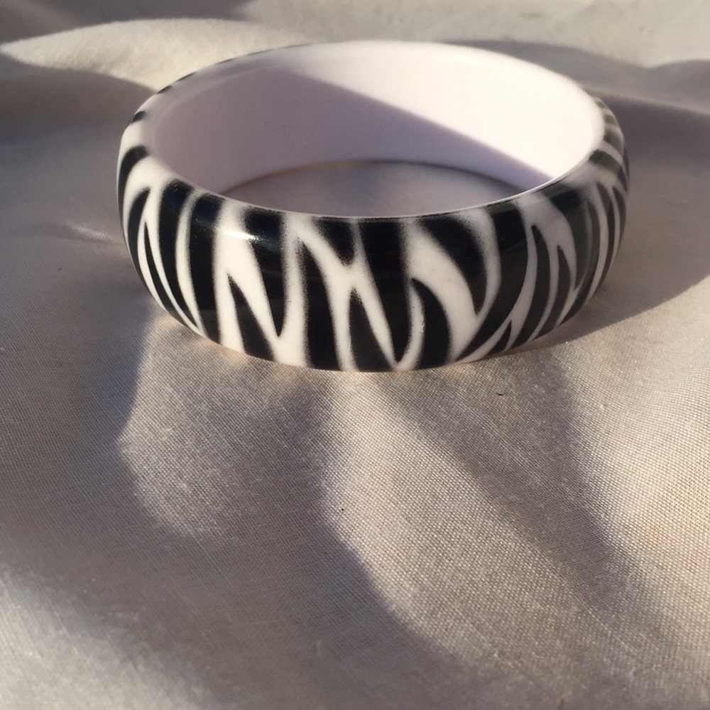 Zebra bangle bracelet
